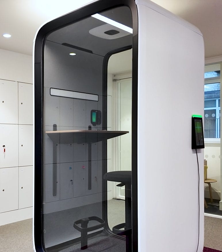 Phone booth per uffici e acoustic room: dove metterle, quante servono e budget 2 cabina Privacy Pod monoposto
